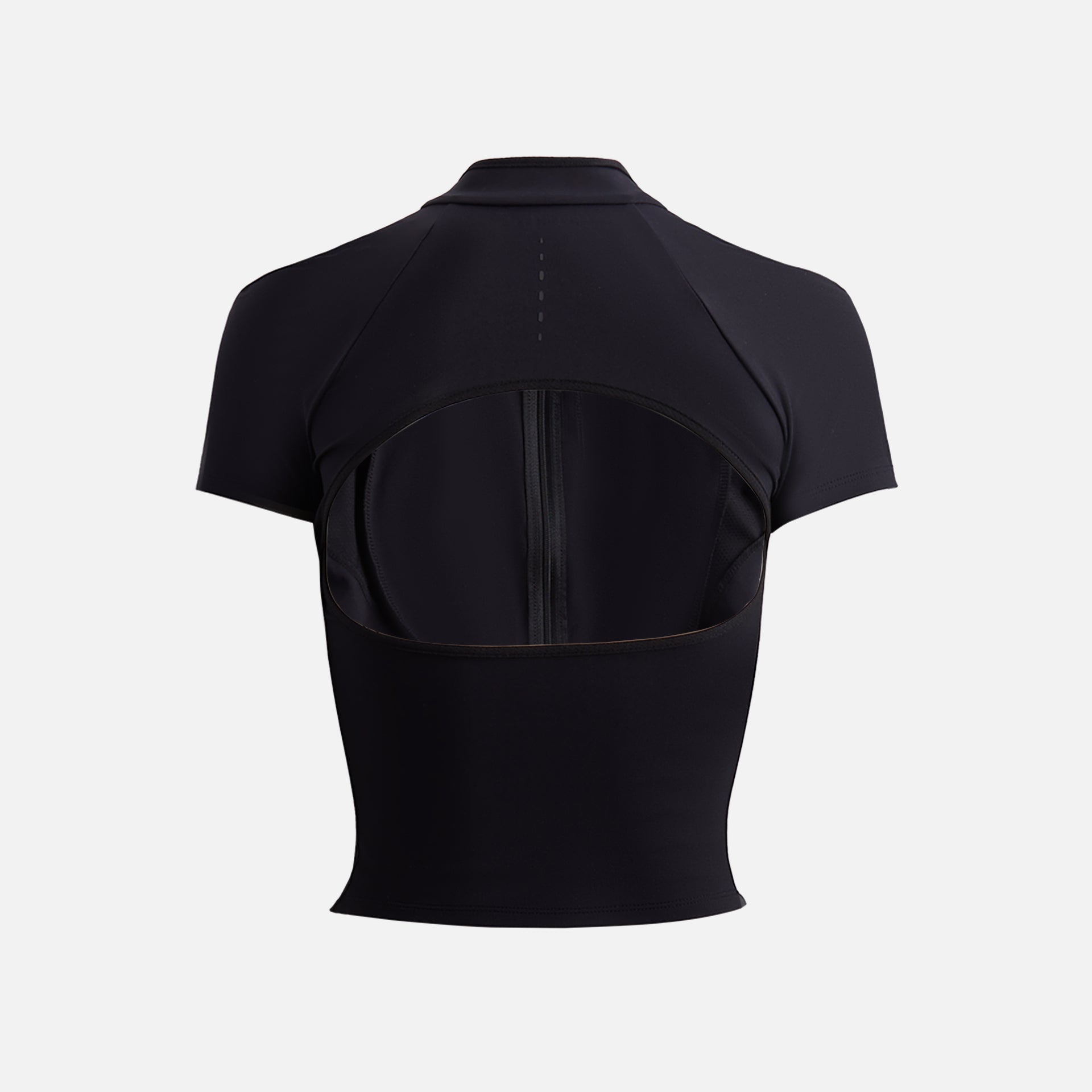 Hyein Seo Slashed Zip Top - Black