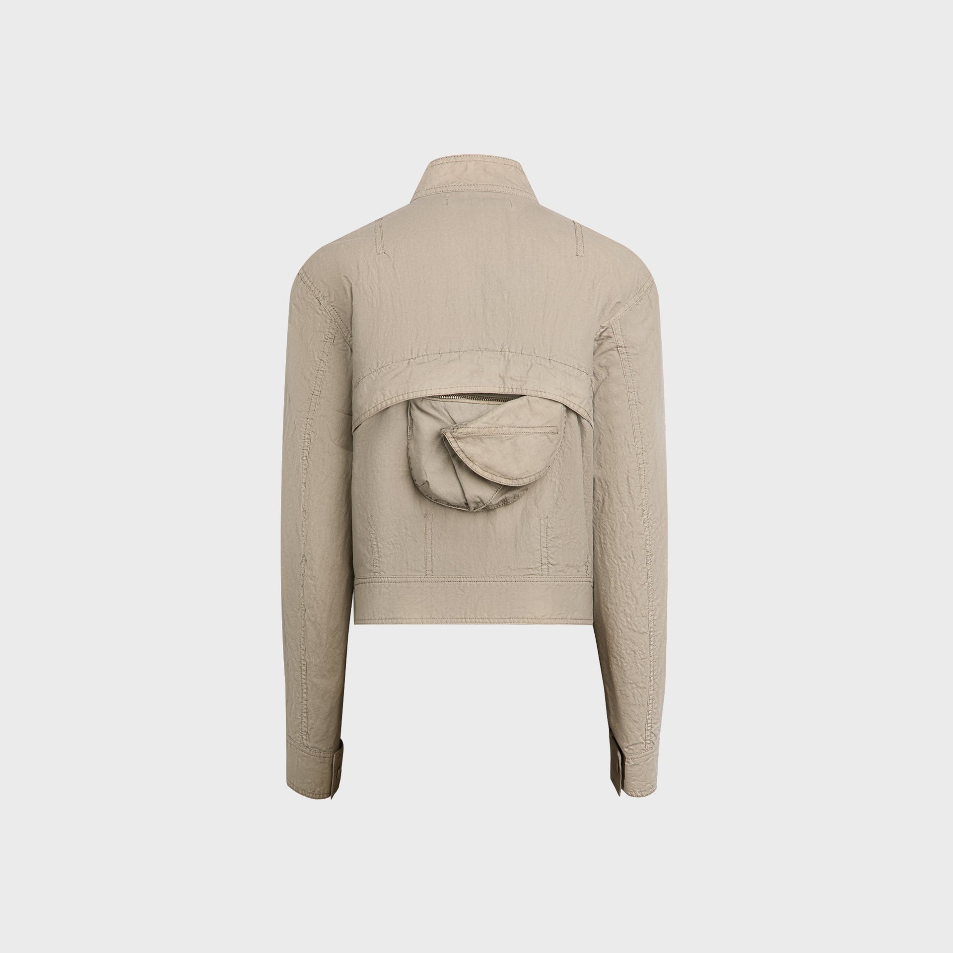 Hyein Seo Dyed Moto Jacket in Moon Grey