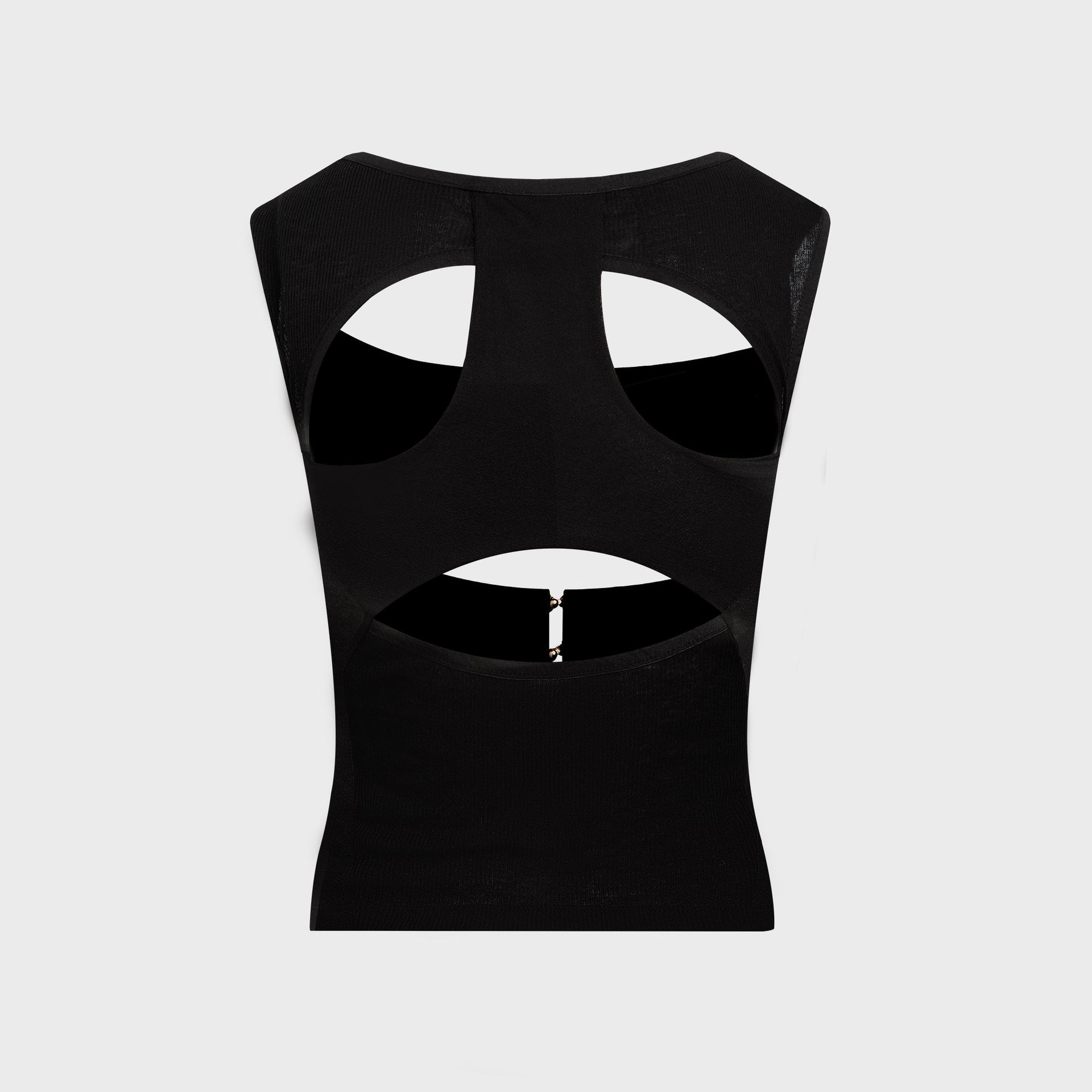 Hyein Seo Layered Slash Top in Black