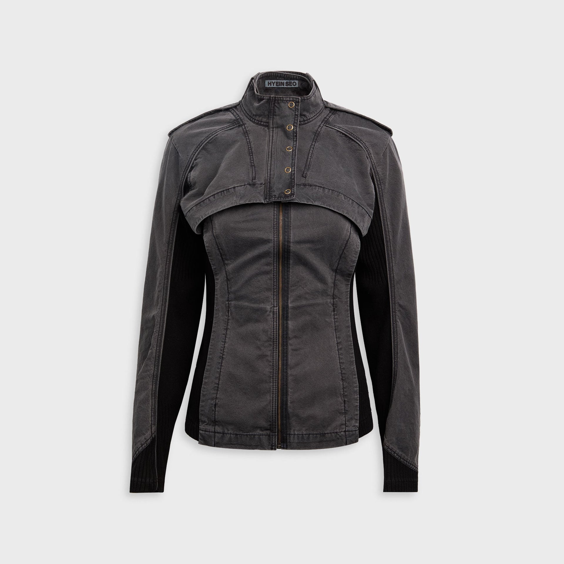 Hyein Seo Double Layer Moto Jacket - Midnight