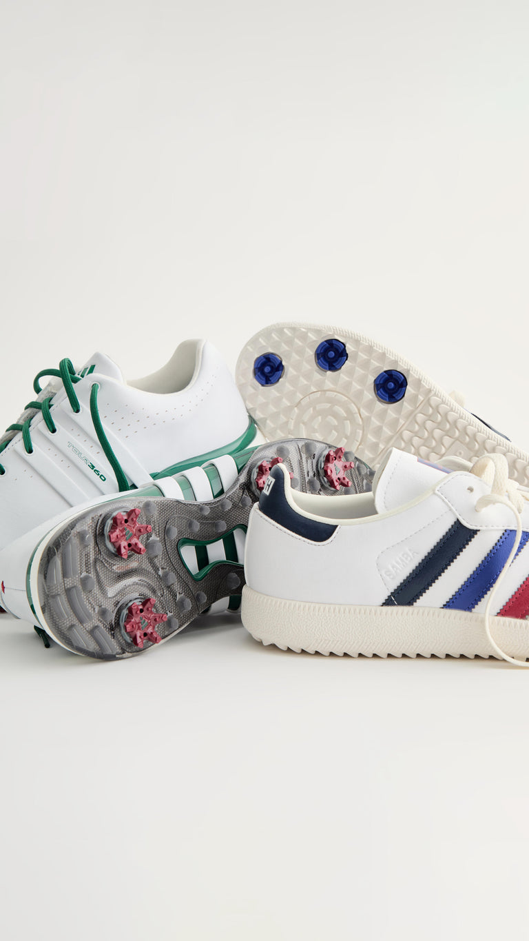 
        Golf shoes for men and women from Kith for adidas Golf.
      
