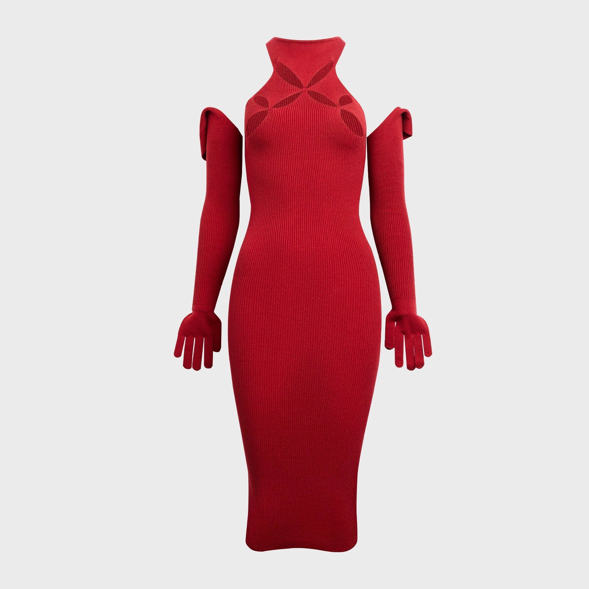 Isa Boulder Argyle Tank Knit Dress - Cherry