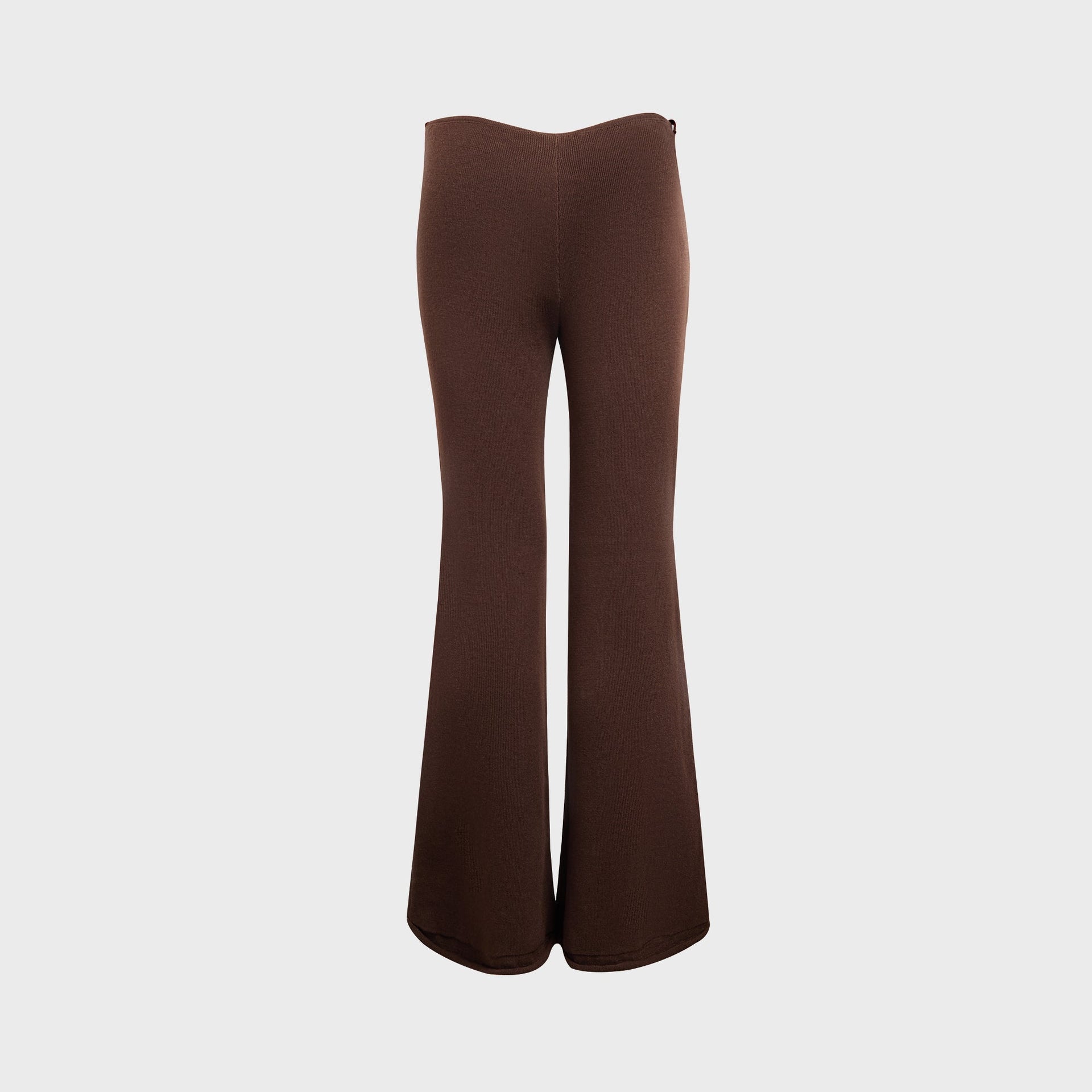 Isa Boulder Flare Linen Pants - Brown