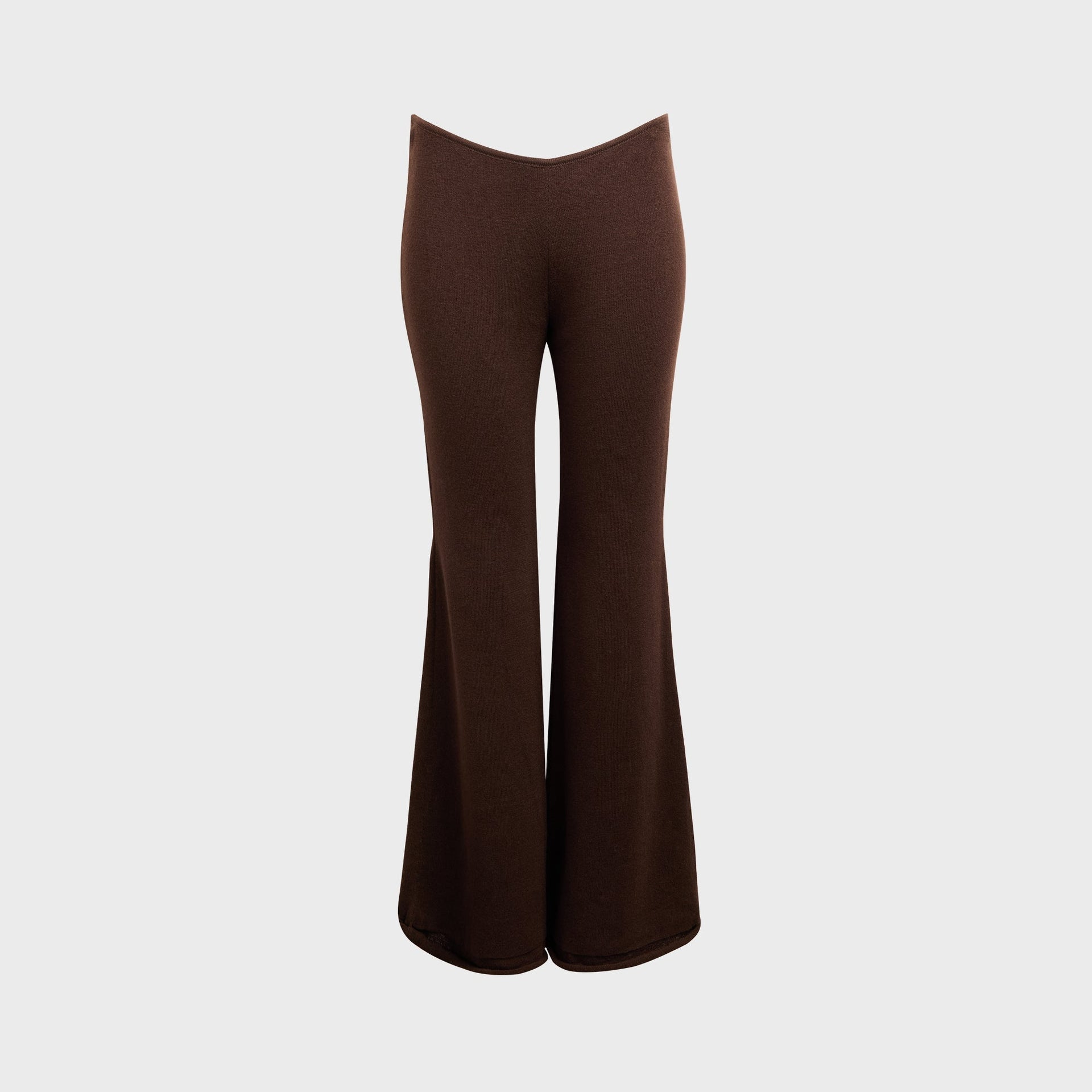 Isa Boulder Flare Linen Pants - Brown