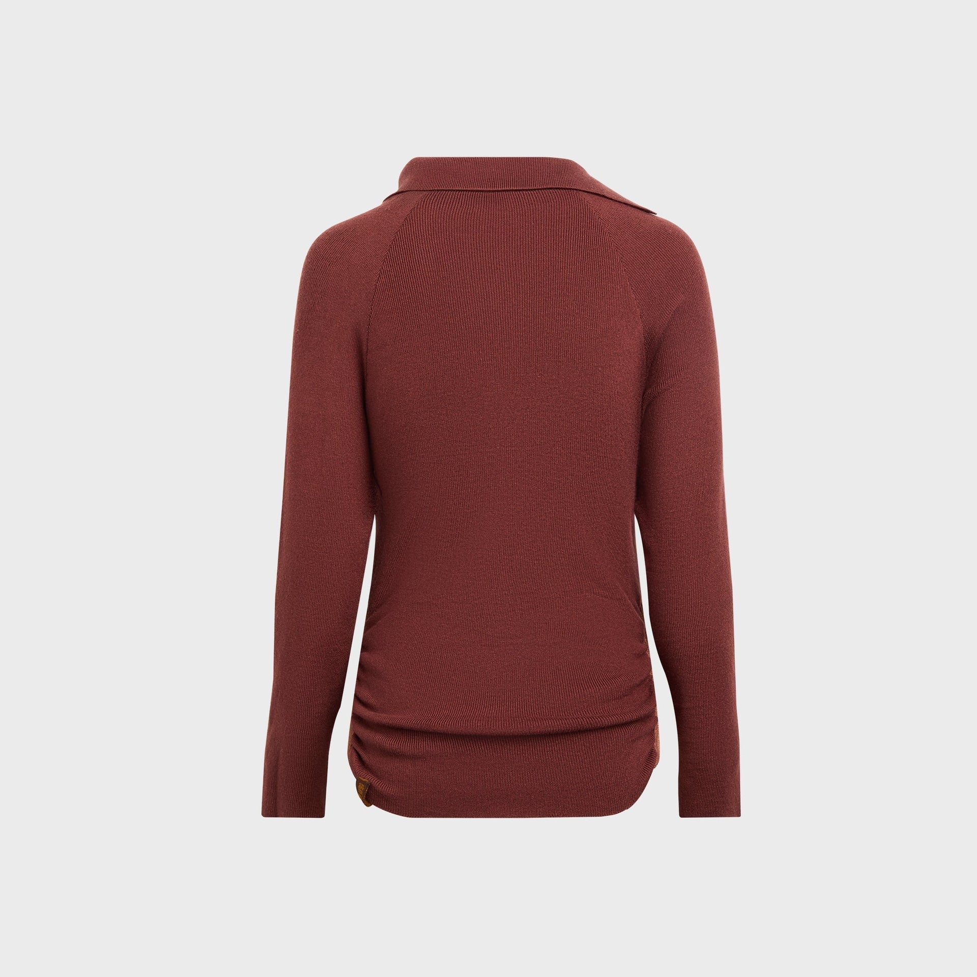 Isa Boulder Scrunched Asymmetric Top - Rum