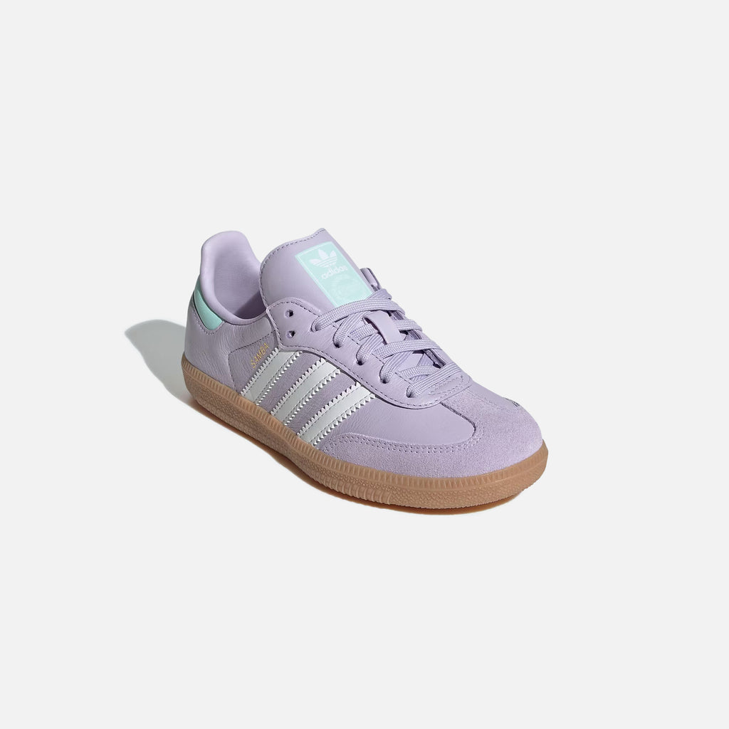 adidas PS Samba OG - Silver Dawn / Crystal White / Semi Flash Aqua – Kith