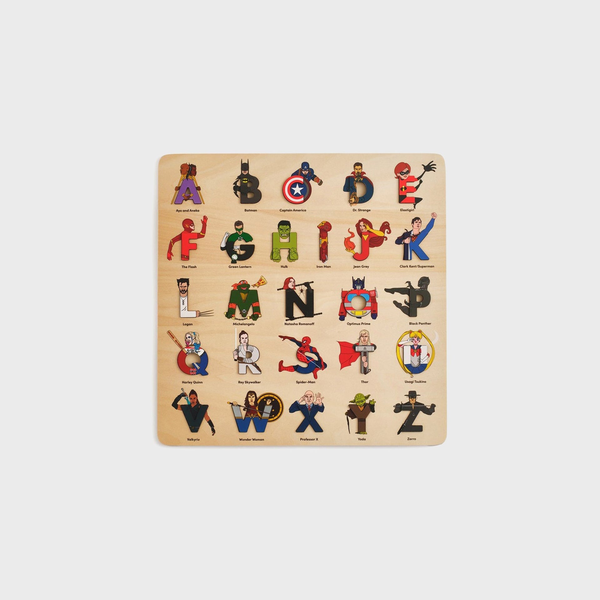 Ingram Superhero Legends Wooden Alphabet Puzzle - Multi