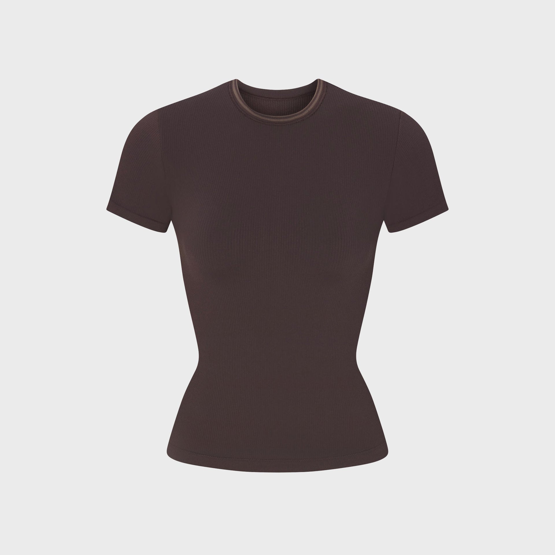 NikeSKIMS Ribbed Seamless Short Sleeve Top - Phoenix / Truffle