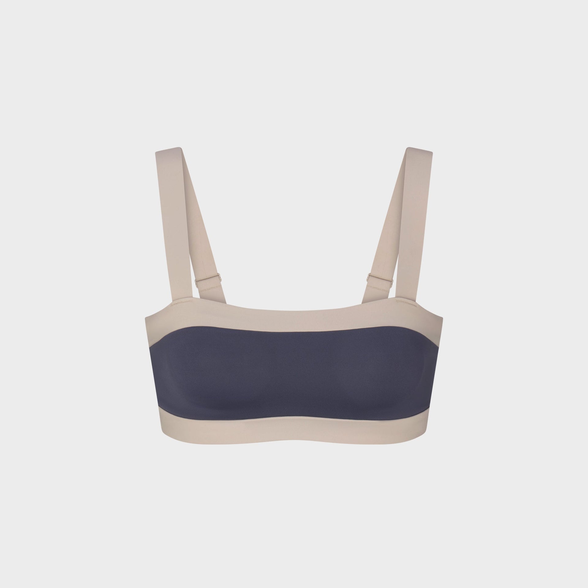 NikeSKIMS Matte Shine Mix Straightneck Bra - Deep Royal / Stone