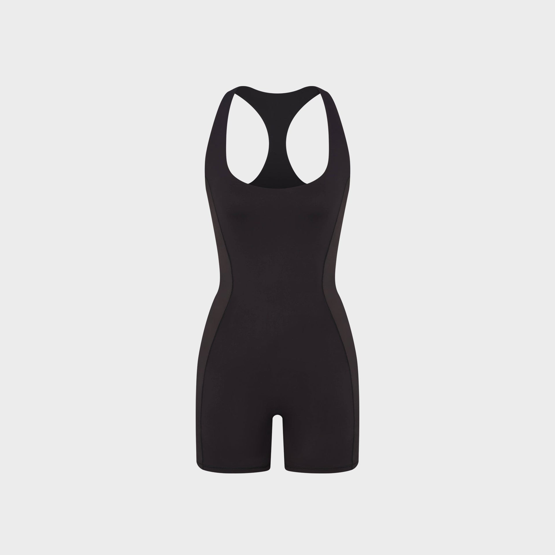 NikeSKIMS Matte Shine Mix T-Back One Piece - Obsidian / Igneous