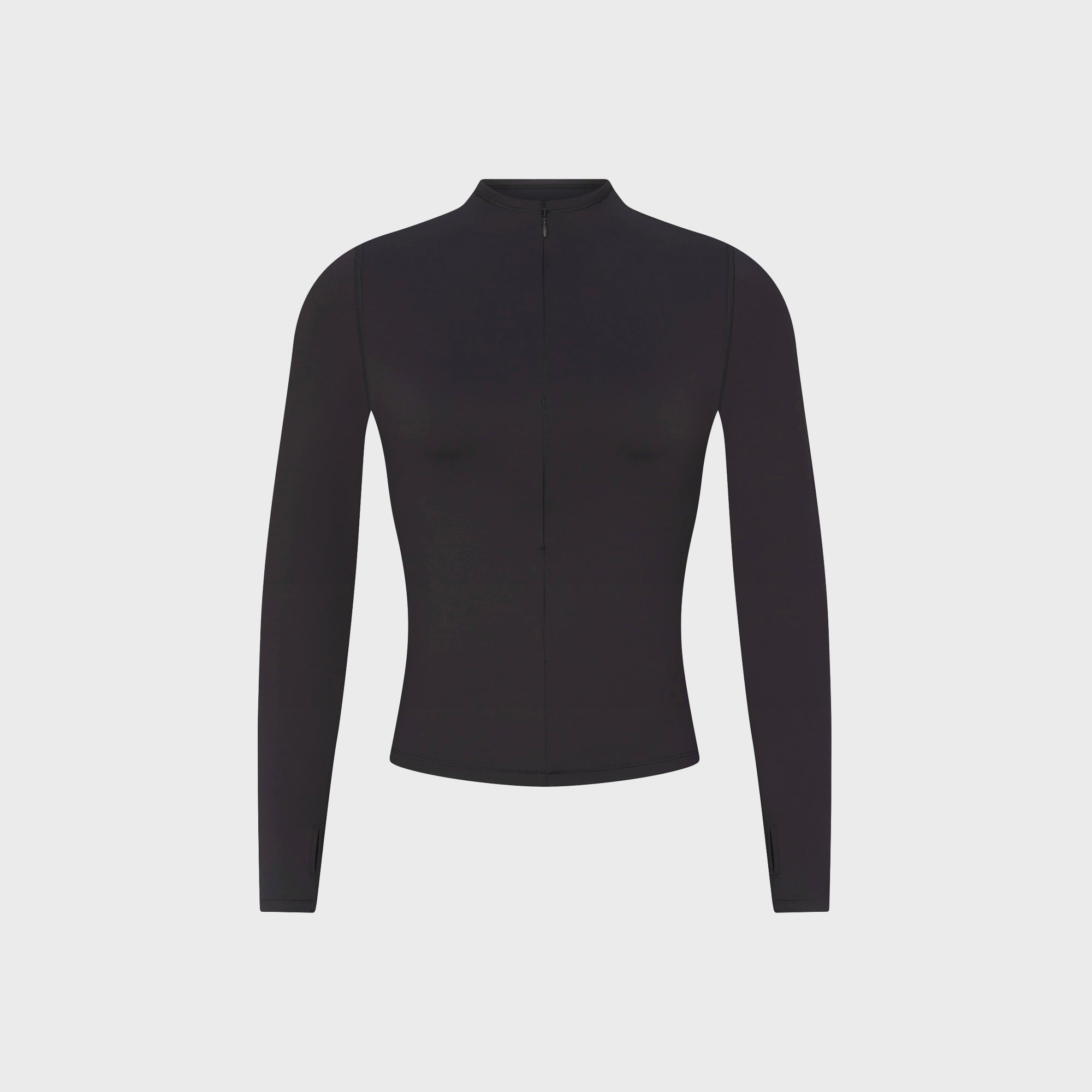 NikeSKIMS Matte Half-Zip Mock-Neck Long Sleeve Top - Obsidian – Kith