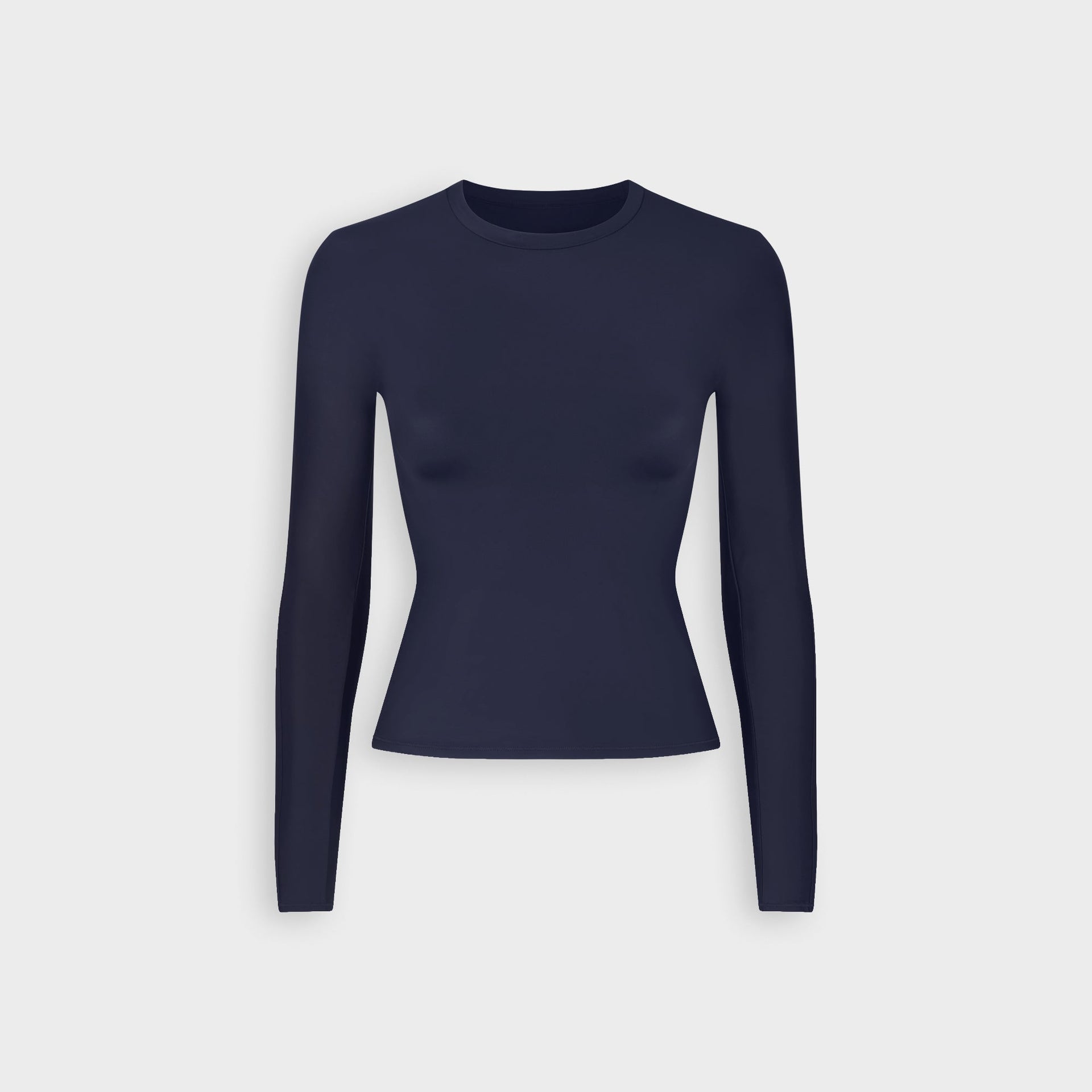 NikeSKIMS Shine Long Sleeve Crew Neck Top - Navy