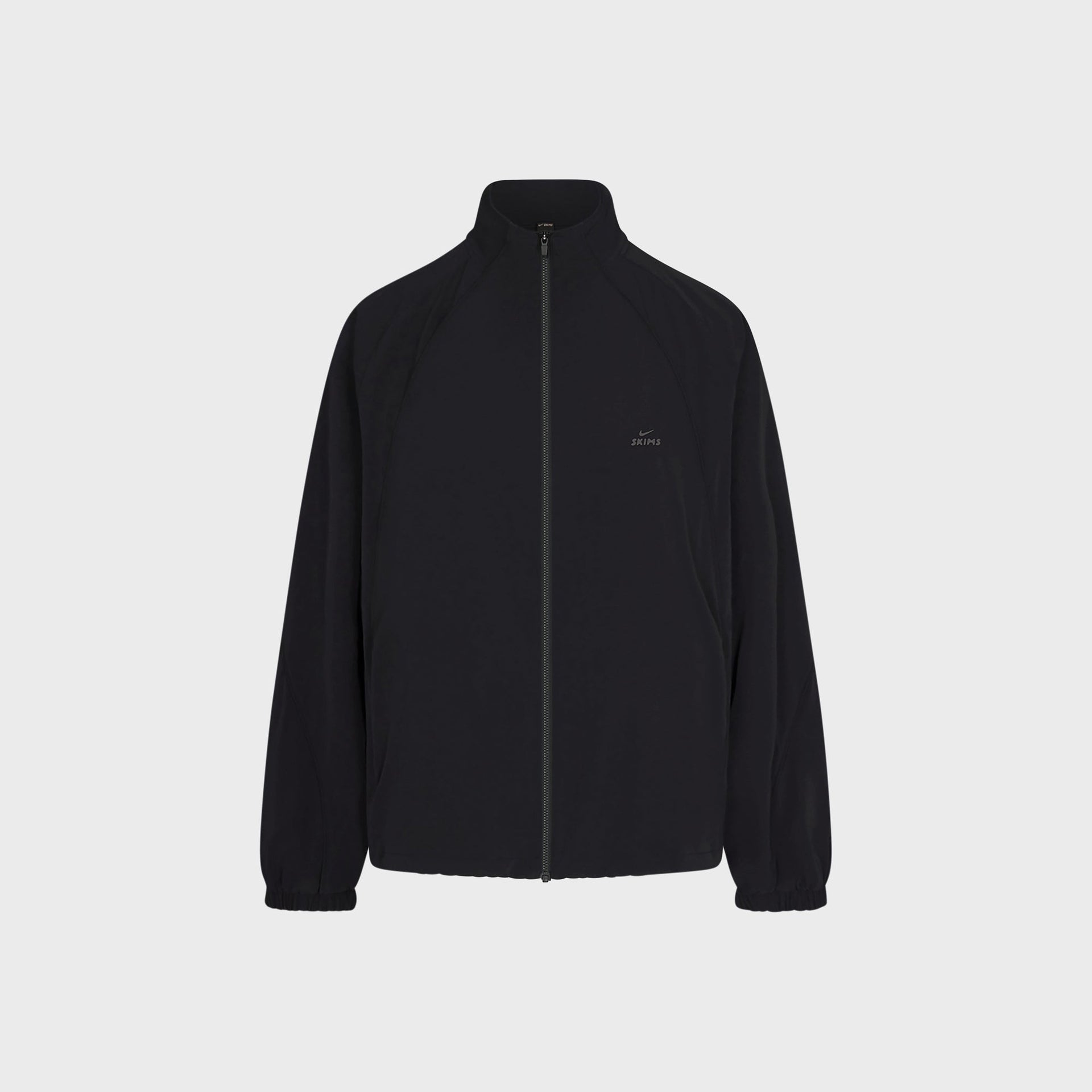 NikeSKIMS Matte Tricot Oversized Full Zip Track Jacket - Obsidian
