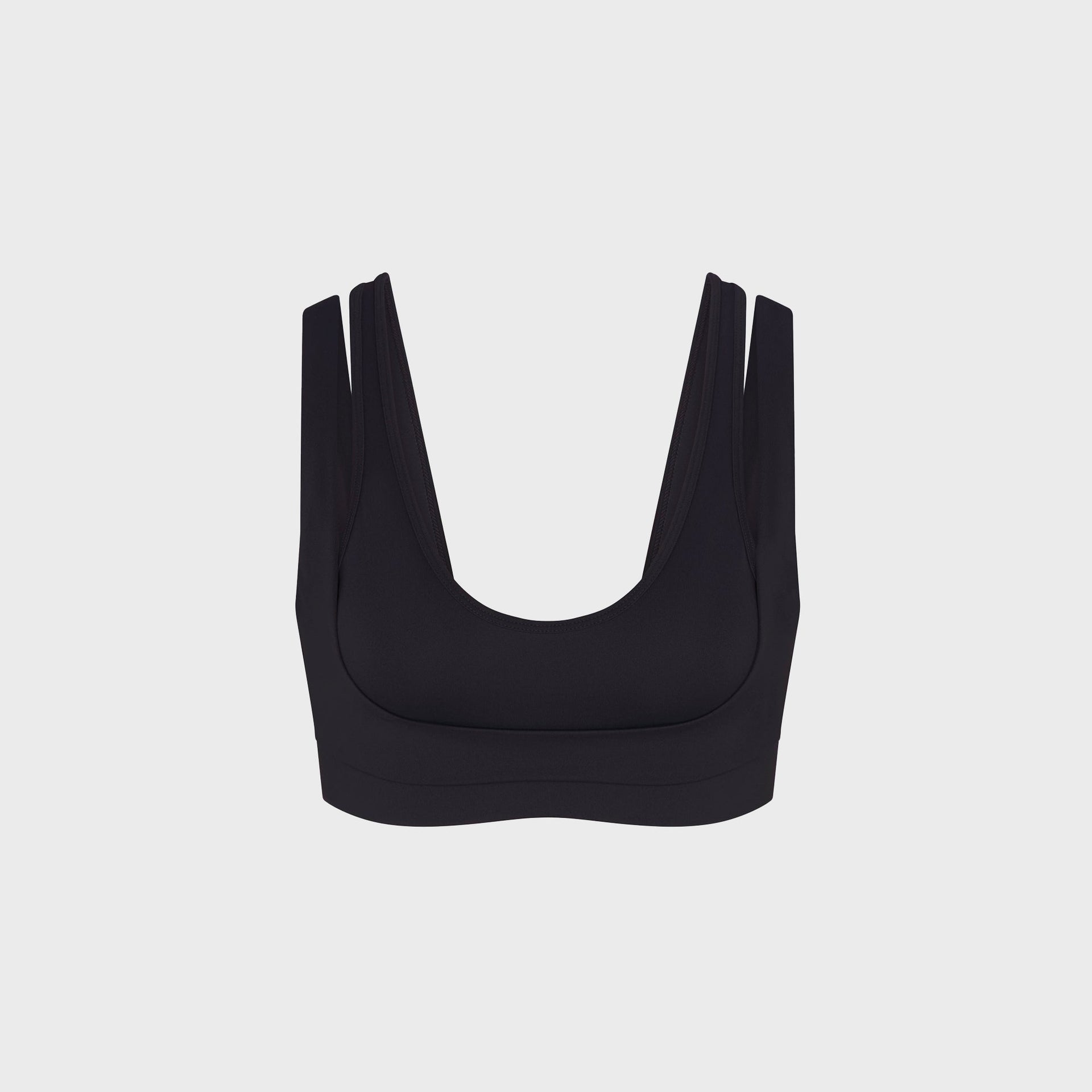 NikeSKIMS Matte Double-Strap Scoop Bra - Obsidian