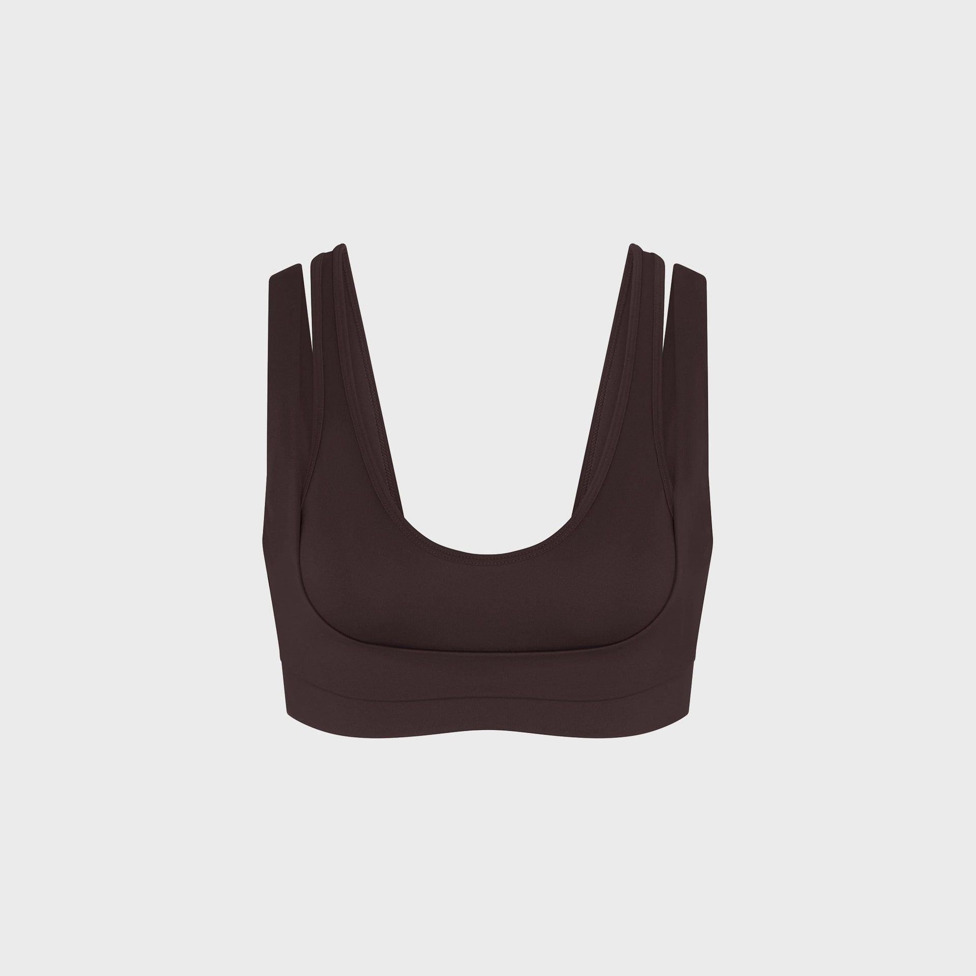 NikeSKIMS Matte Double-Strap Scoop Bra - Dark Sepia