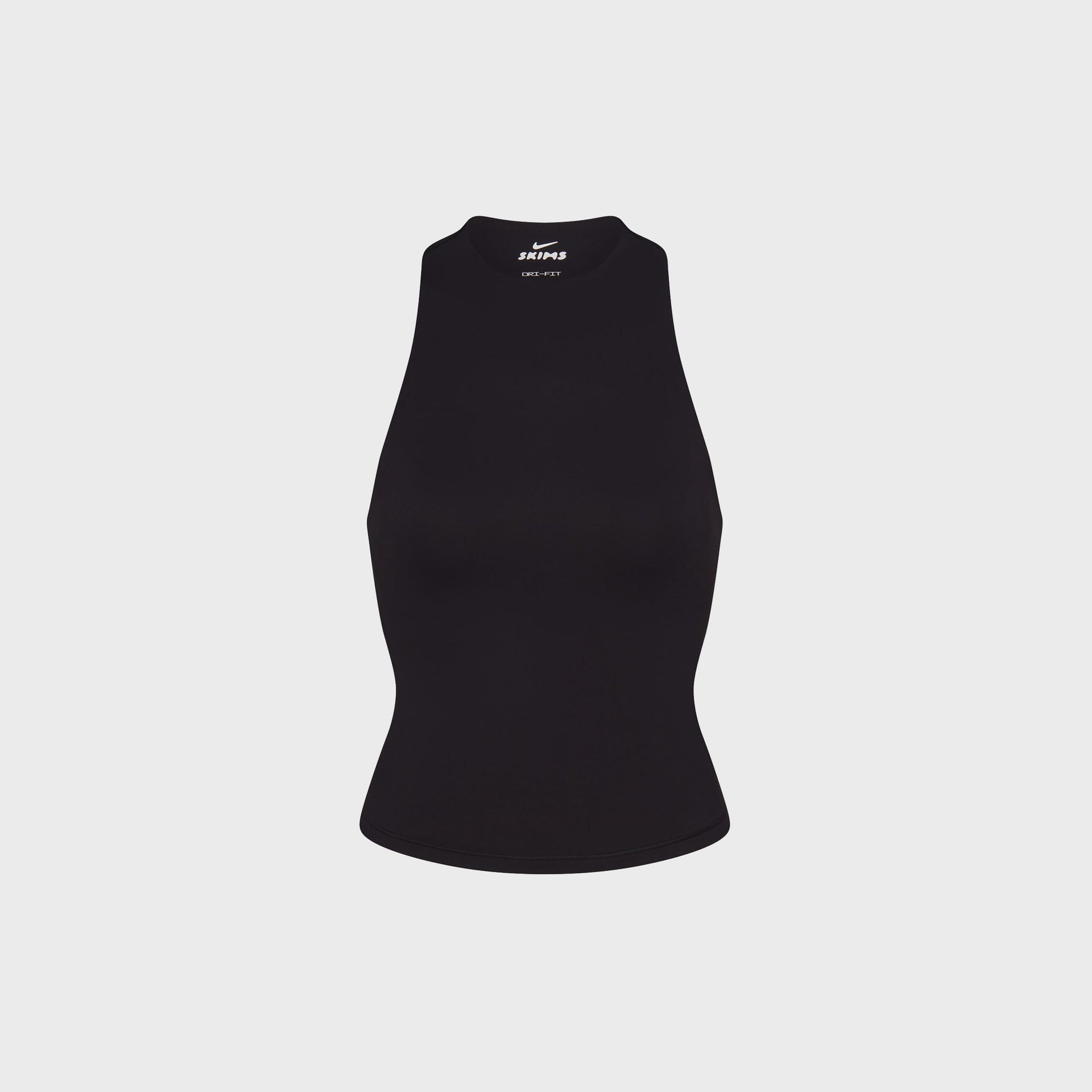 NikeSKIMS Matte Mock-Neck Racerback Tank Top - Obsidian