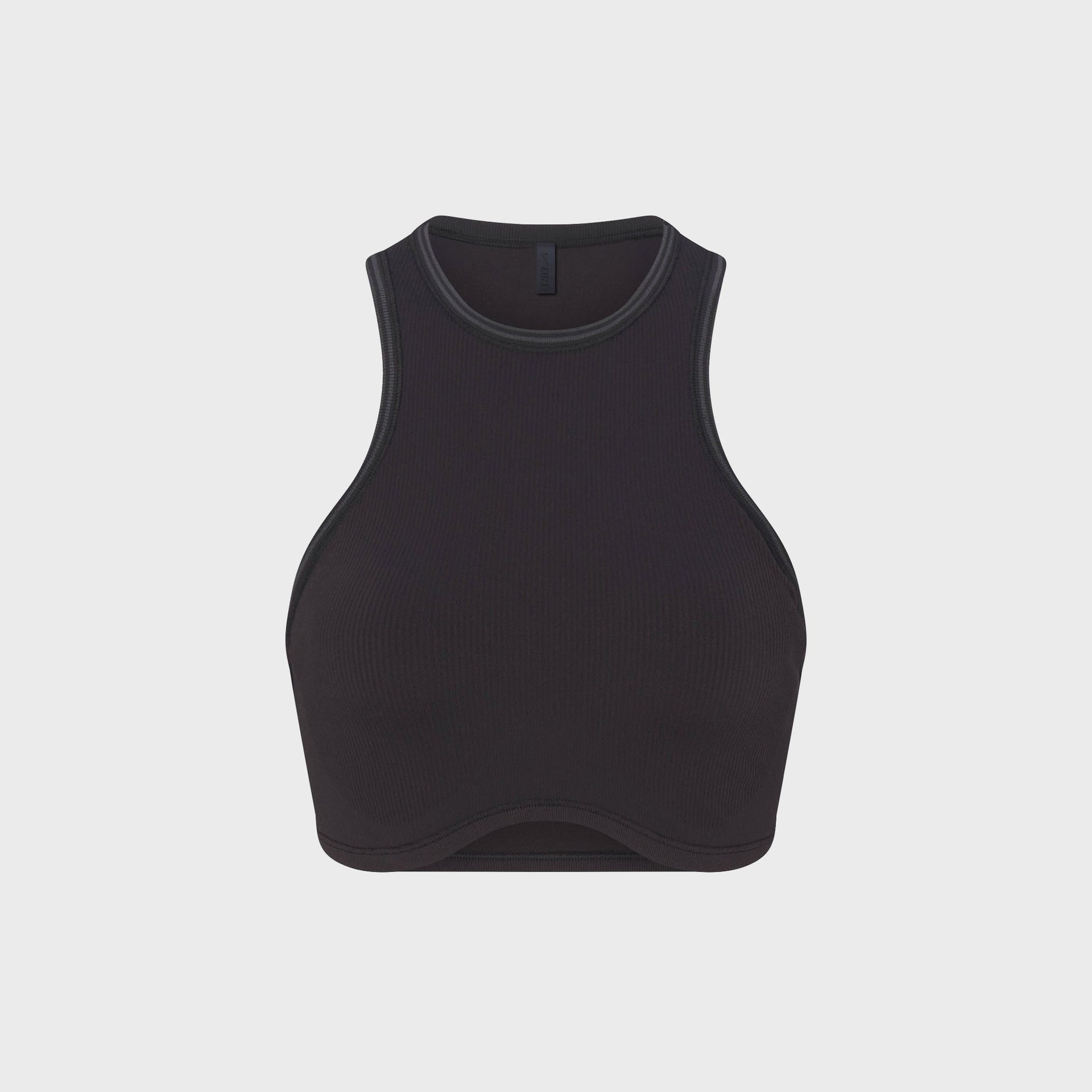 NikeSKIMS Ribbed Seamless Racerneck Bra - Obsidian / Armor