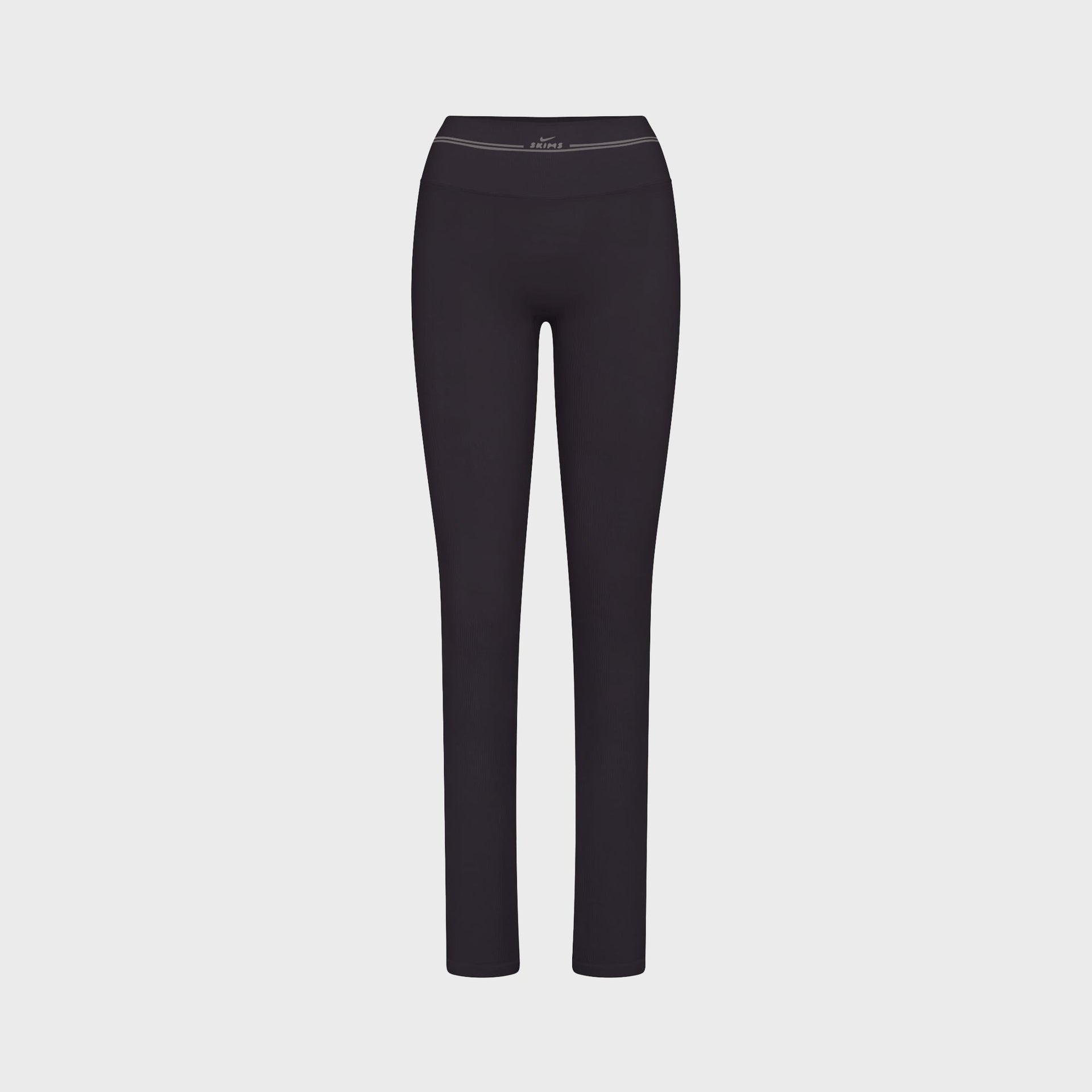 NikeSKIMS Ribbed Seamless Straight Leggings - Obsidian / Armor
