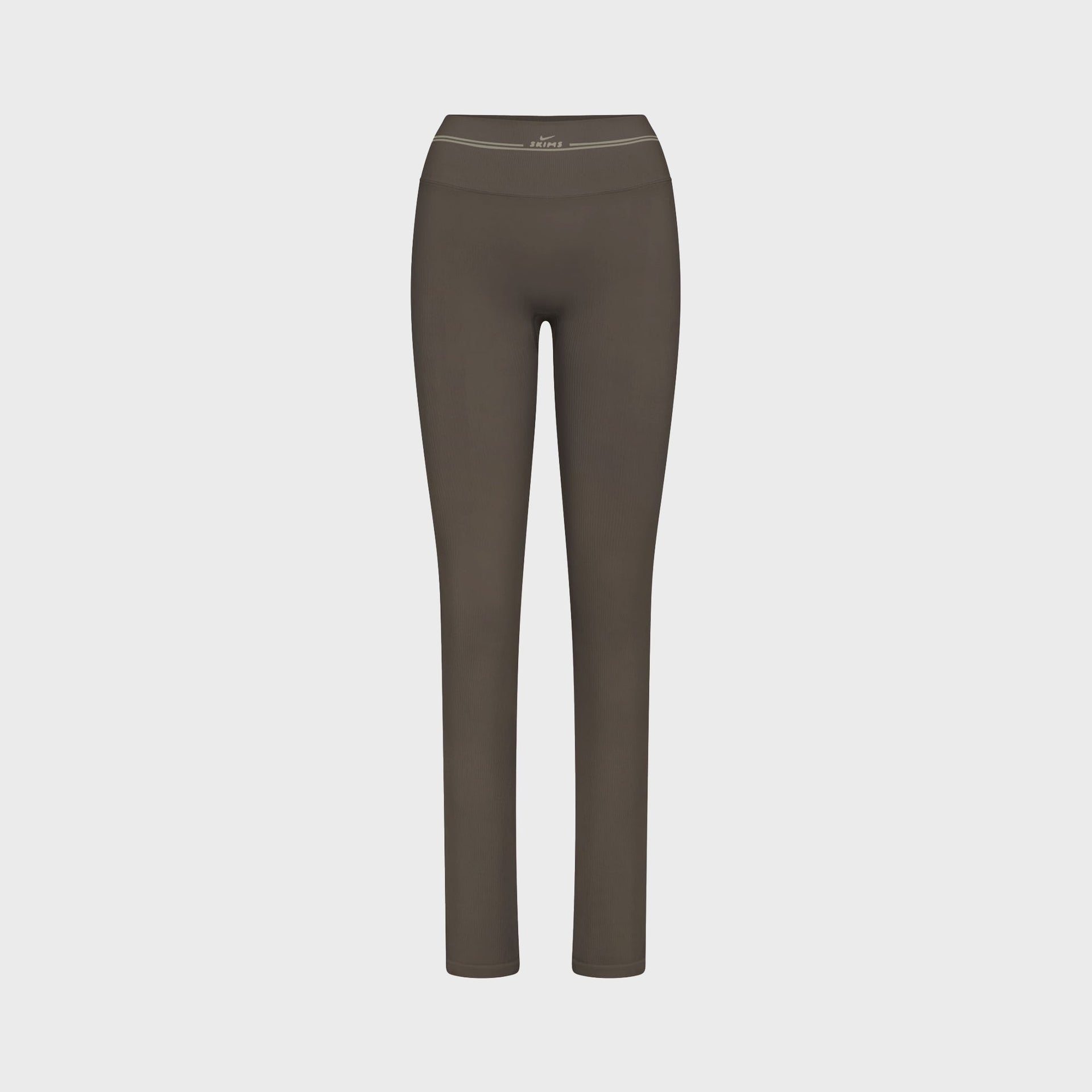 NikeSKIMS Ribbed Seamless Straight Leggings - Oak Moss / Dune