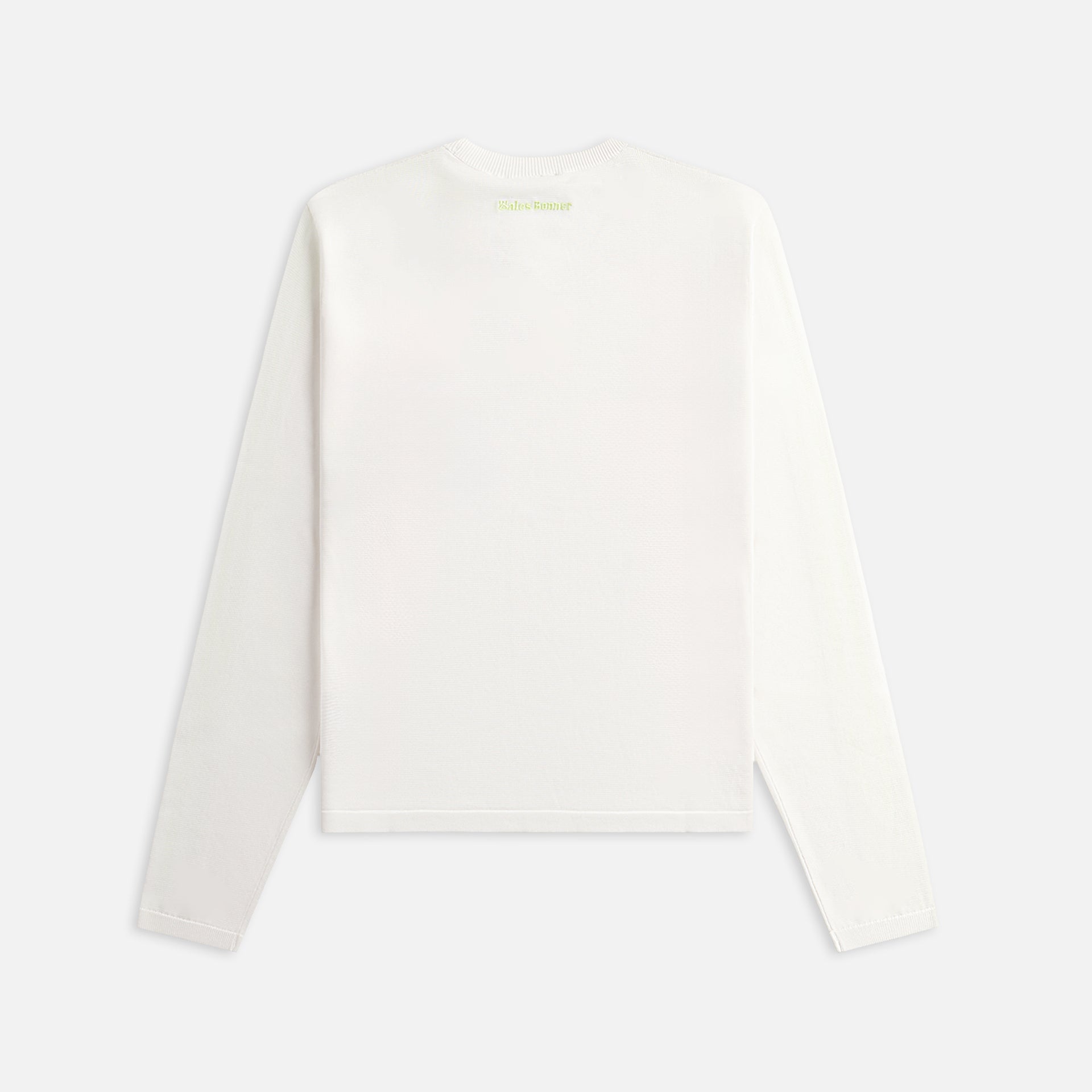 adidas Originals by Wales Bonner Long Sleeve Knit Tee - Ivory / Lime