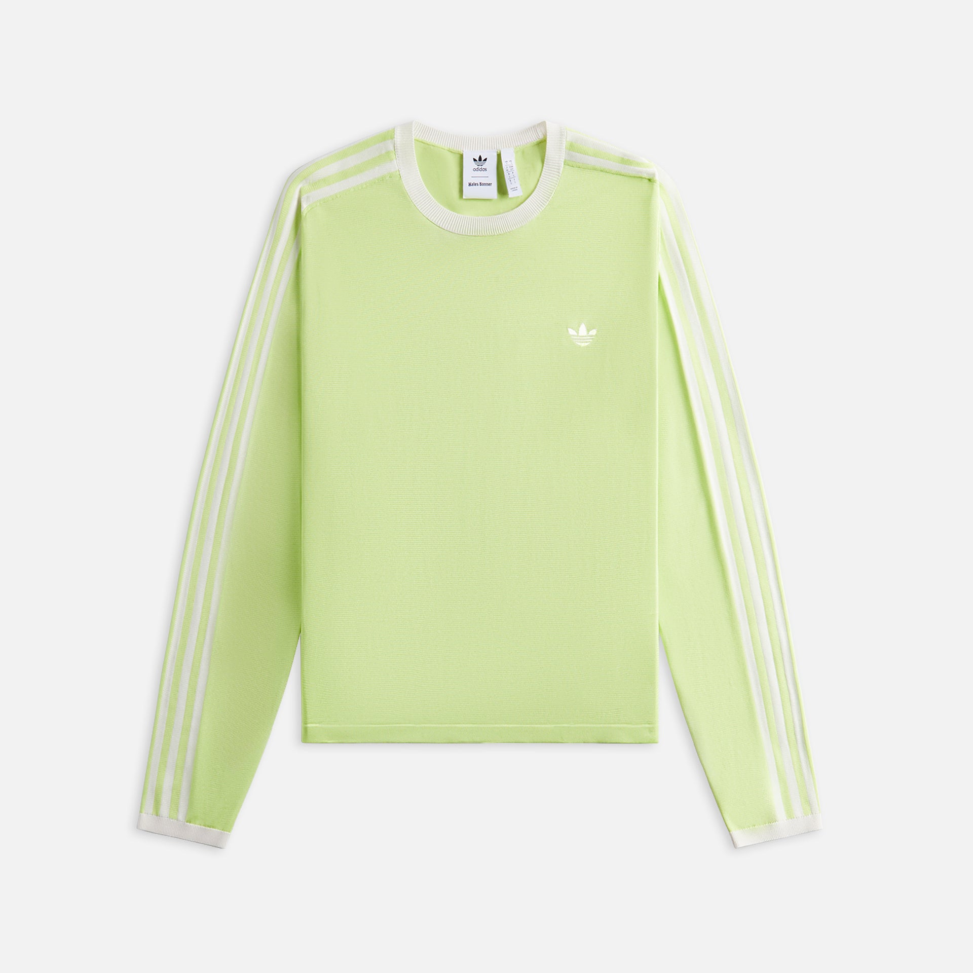 adidas Originals by Wales Bonner Long Sleeve Knit Tee - Lime