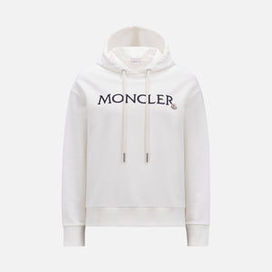 Moncler Embroidered Logo Hoodie - White