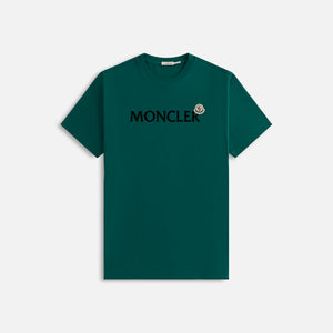 Moncler Flocked Logo Tee - Forest Green