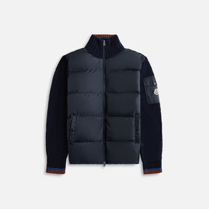 Moncler Comfort Round Wool Cardigan - Navy