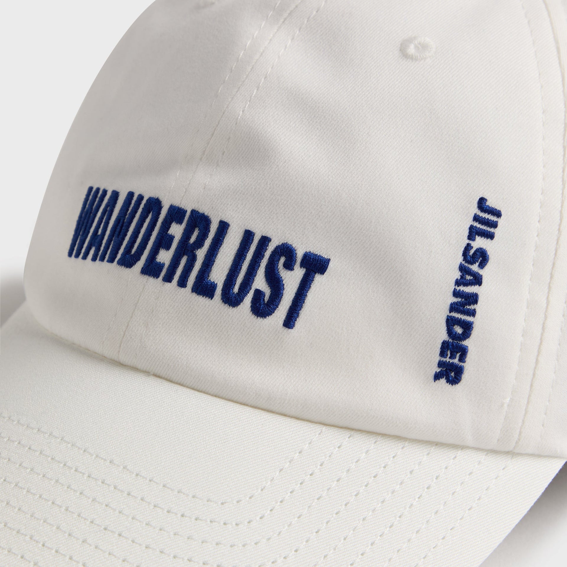 Jil Sander 23 Embroidered Cap - Chalk