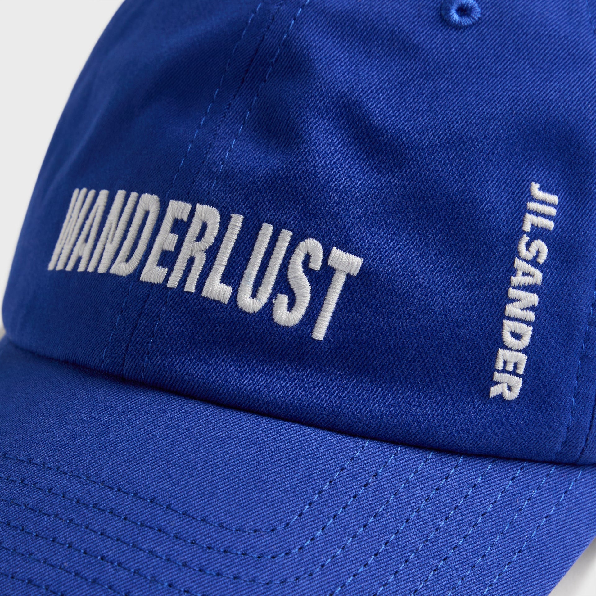 Jil Sander 23 Embroidered Cap  - Bluebell