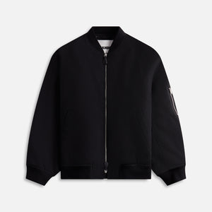 Jil Sander Sharp Wool Gabardine Blouson - Black