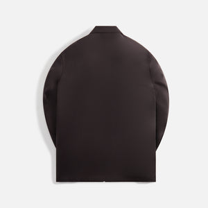 Jil Sander Fine Wool Tailoring Gabardine Shirt - Chocolate Brow