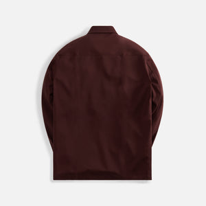 Jil Sander Fine Wool Gabardine Shirt - Chestnut Brown