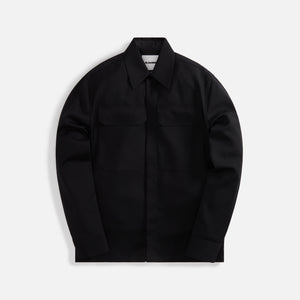 Jil Sander Fine Wool Gabardine Shirt - Black