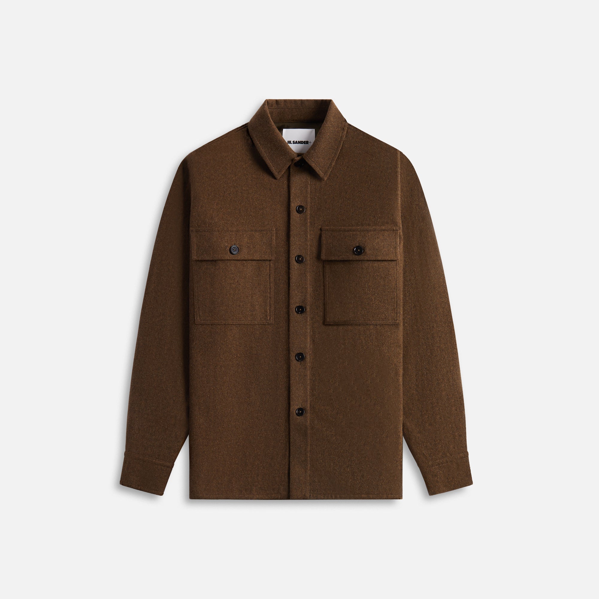 Jil Sander Sustainable Felted Wool Flannel Shirt Jacket - Brown – Kith