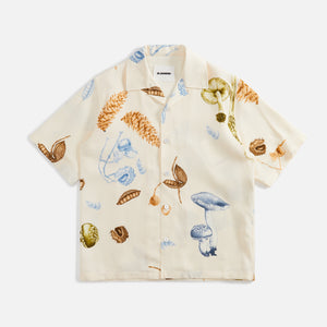 Jil Sander asymmetric Hand Drawn Forest Fluid Viscose Shirt - Multi Colour