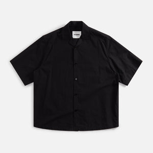 Jil Sander short sleeve fine-knit top - Black