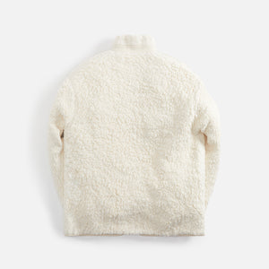 Jil Sander Natural Cotton Fleece Zip Jacket - Cosmic Latte