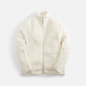 Jil Sander Natural Cotton Fleece Zip Jacket - Cosmic Latte