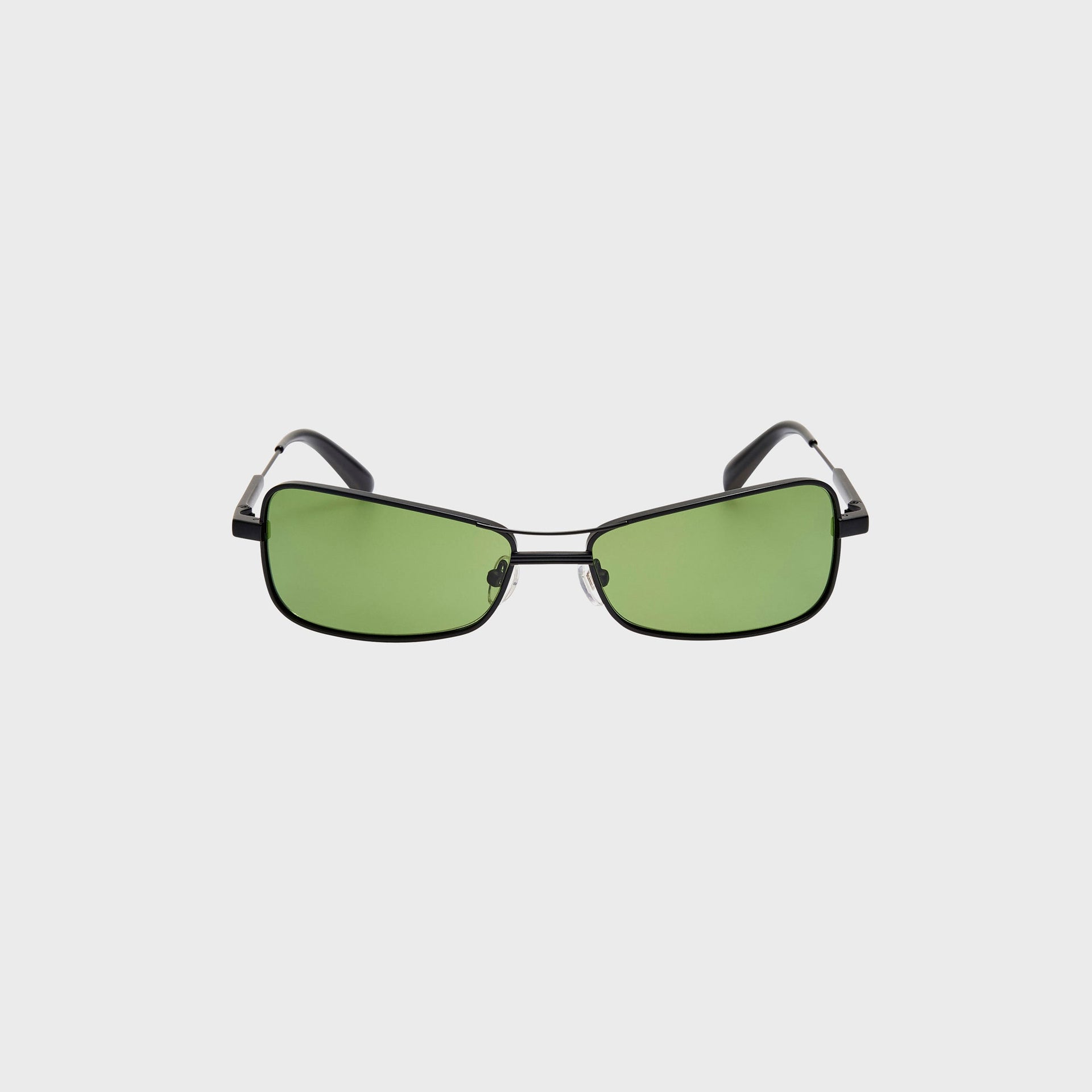 Jacquemus Statzione Sunglasses - Black / Green