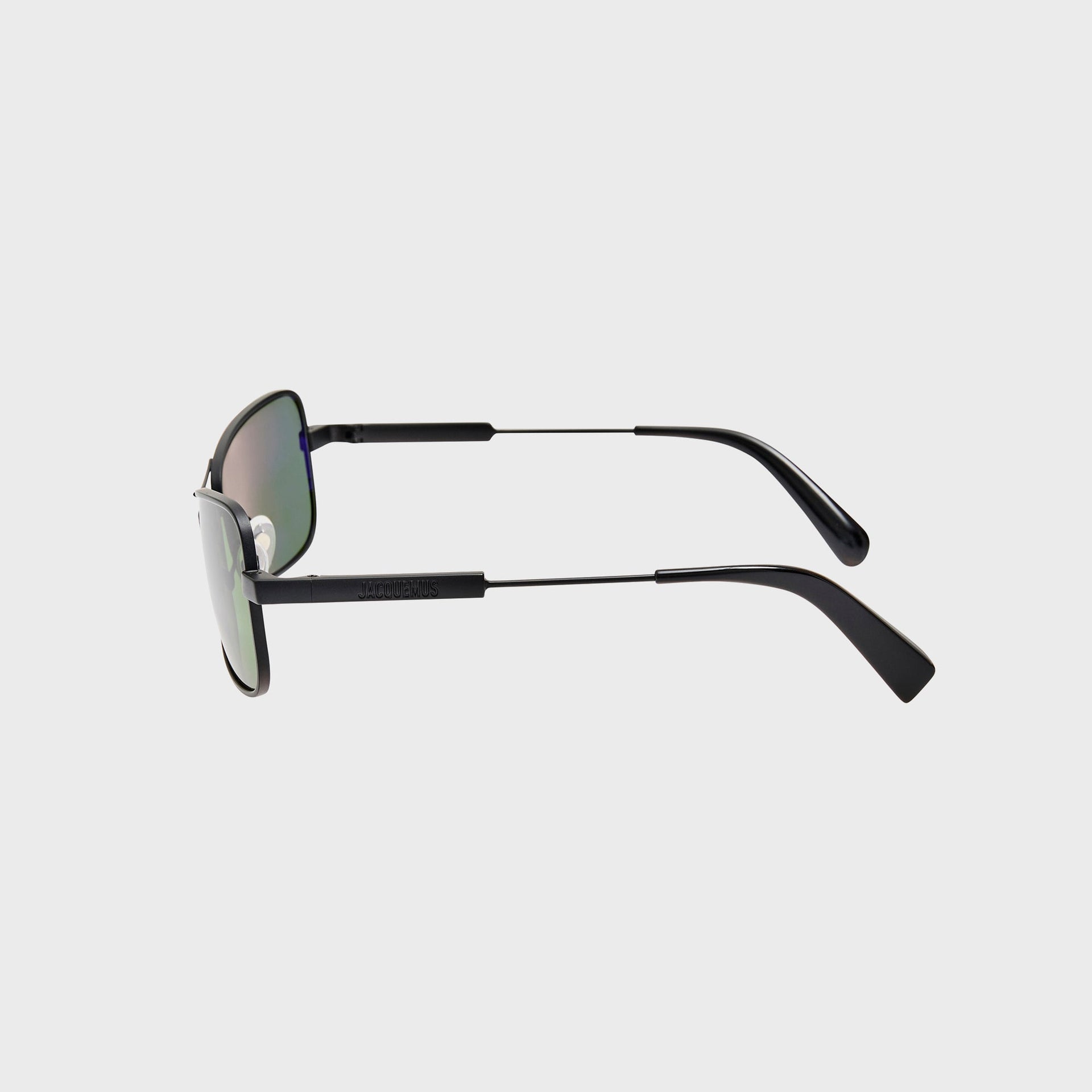 Jacquemus Statzione Sunglasses - Black / Green