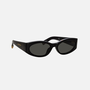 Jacquemus The Ovalo Frames Sunglasses - Black