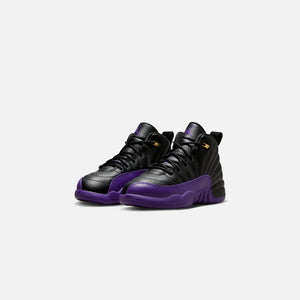 Nike PS Air Jordan 12 Retro - Black / Field Purple / Metallic Gold