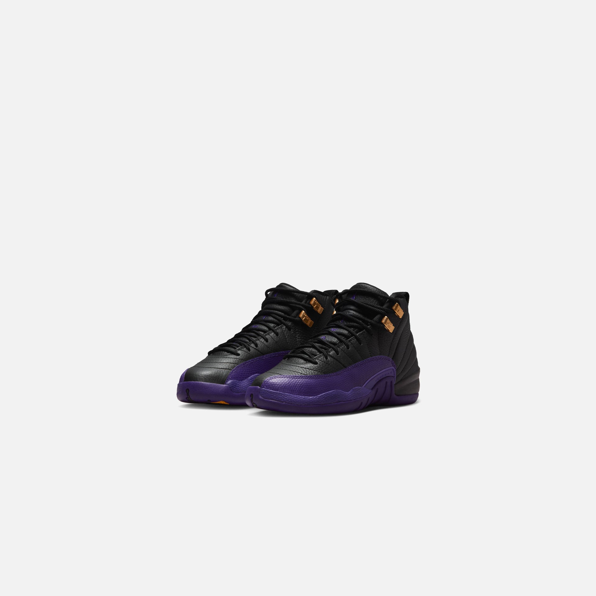 Nike GS Air Jordan 12 Retro - Black / Field Purple / Metallic Gold