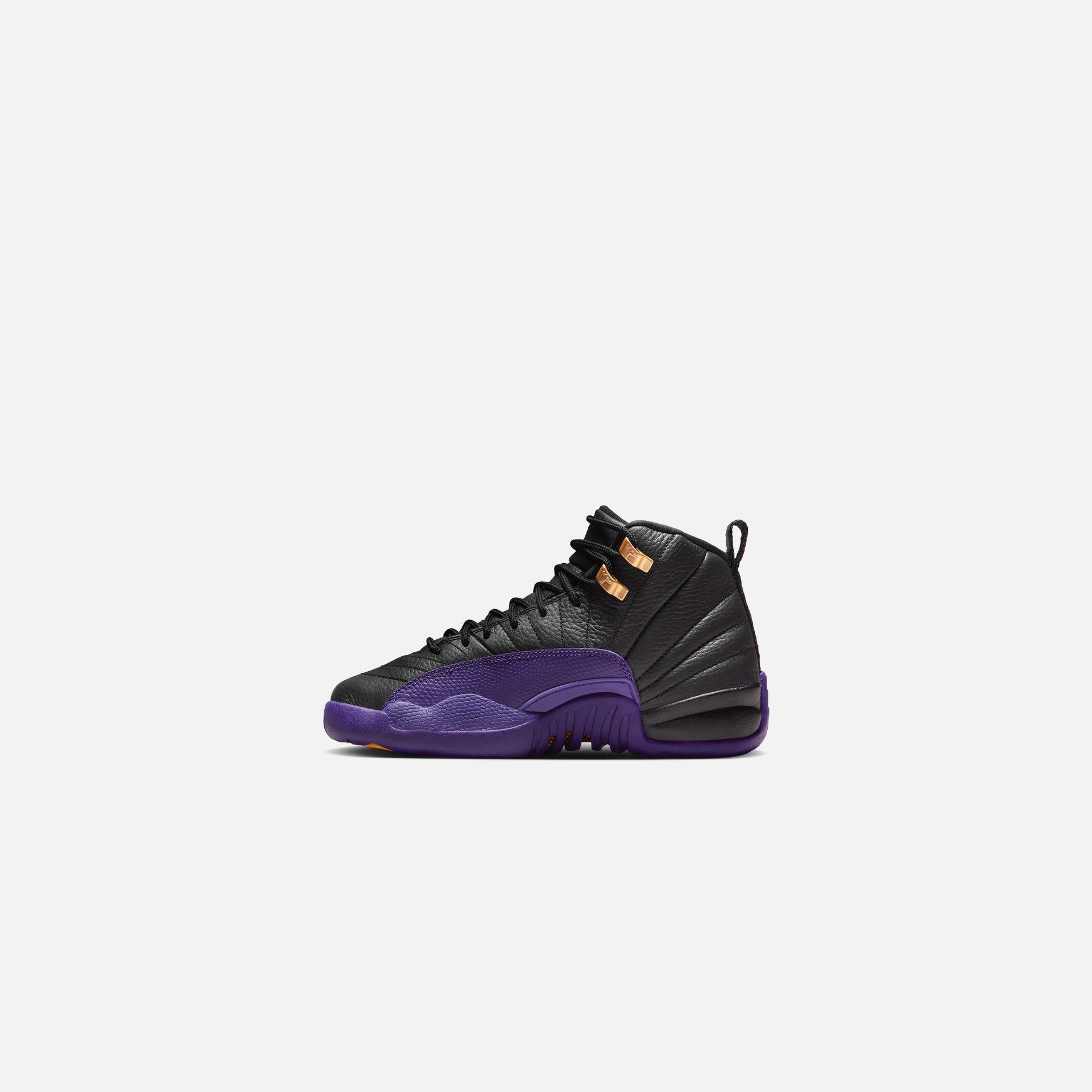 Nike GS Air Jordan 12 Retro - Black / Field Purple / Metallic Gold
