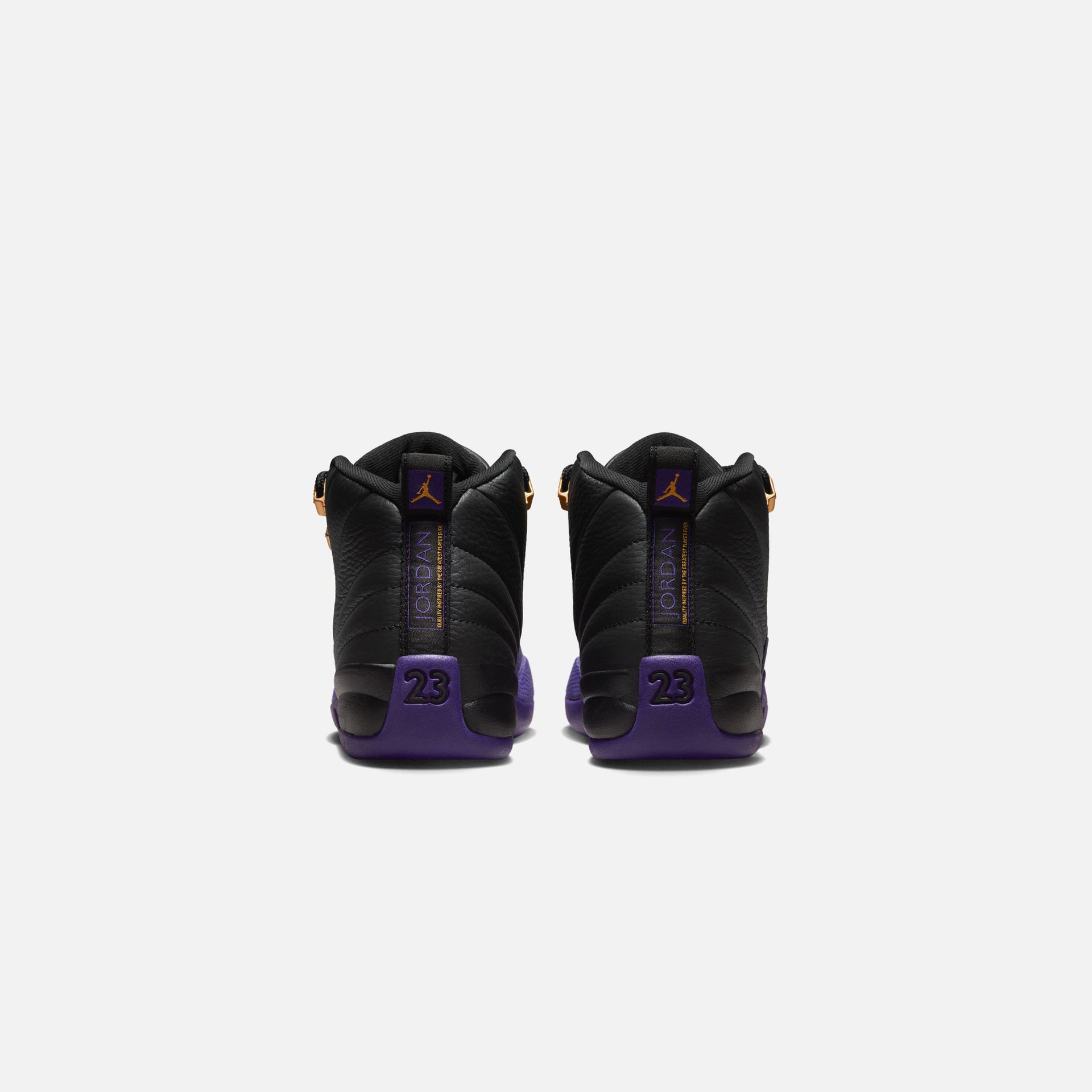 Nike GS Air Jordan 12 Retro - Black / Field Purple / Metallic Gold