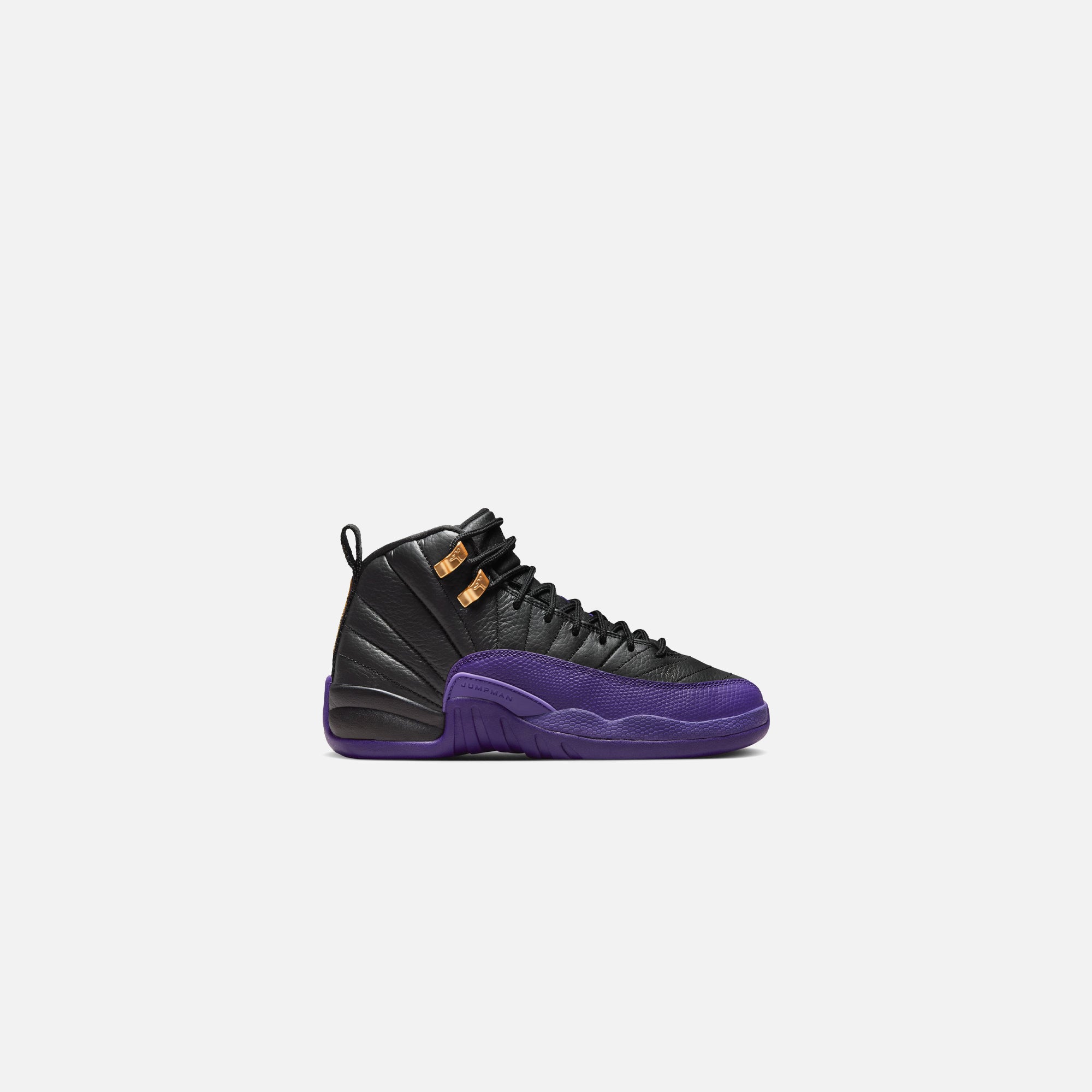 Nike GS Air Jordan 12 Retro Black Field Purple Metallic Gold