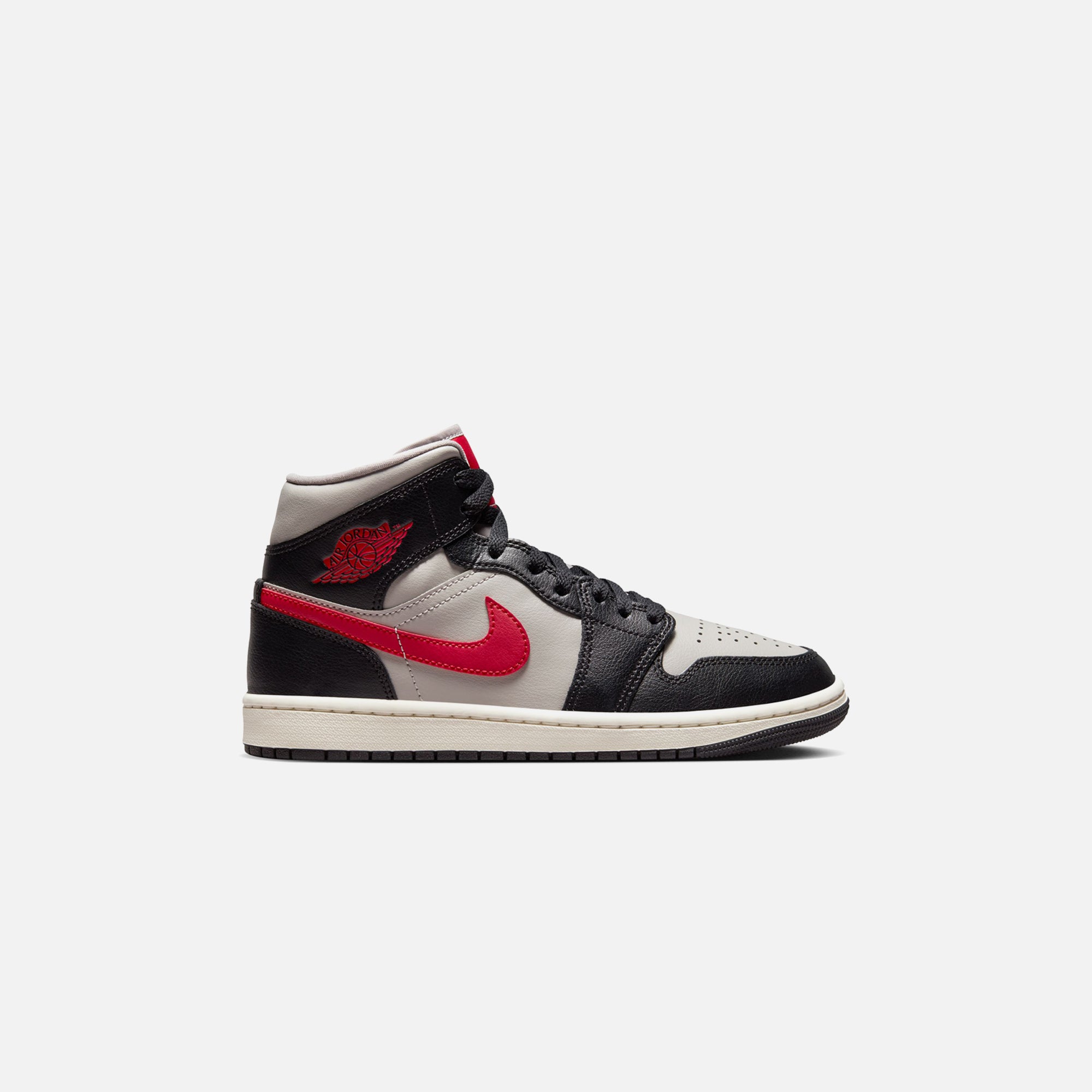 Nike Wmns Air Jordan 1 Mid - Black / Gym Red / College Grey