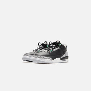 Nike PS Air french jordan 3 Retro - Black / Green Glow / Wolf Grey / White