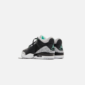 Nike PS Air You Jordan 3 Retro - Black / Green Glow / Wolf Grey / White